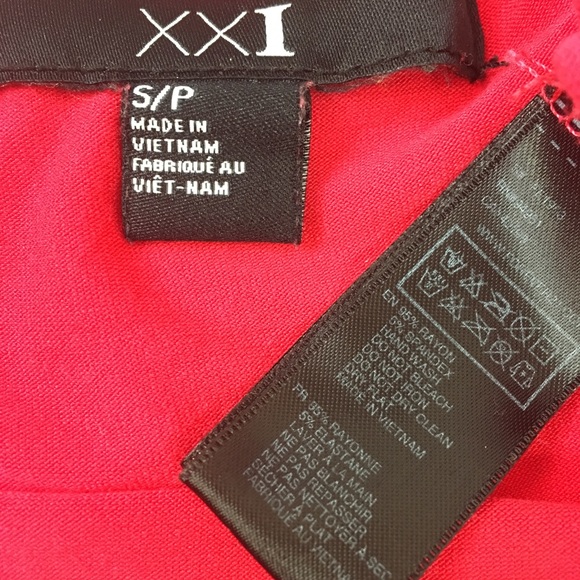 XXI red stretch knit summer dress - Picture 3 of 3